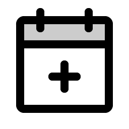 calendar plus duotone icon