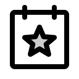 calendar star duotone icon