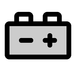 car battery duotone icon