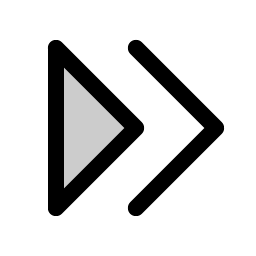 caret double right duotone icon