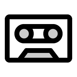 cassette tape duotone icon