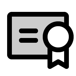 certificate duotone icon