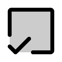 check square offset duotone icon