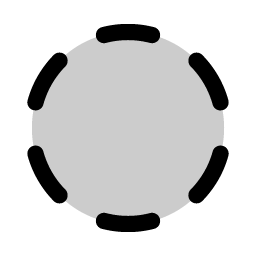circle dashed duotone icon