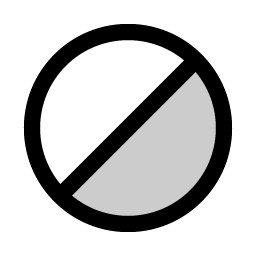 circle half tilt duotone icon