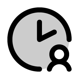 clock user duotone icon