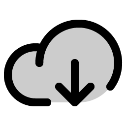 cloud arrow down duotone icon
