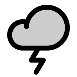 cloud lightning duotone icon