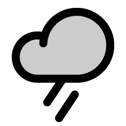 cloud rain duotone icon