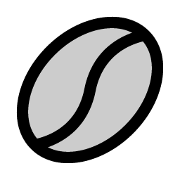 coffee bean duotone icon