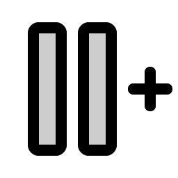 columns plus right duotone icon