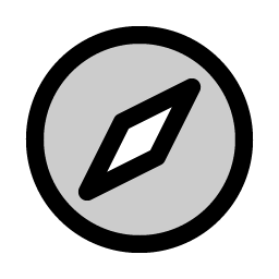 compass duotone icon