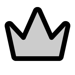 crown simple duotone icon