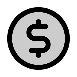 currency circle dollar duotone icon