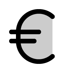 currency eur duotone icon