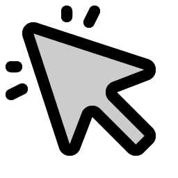 cursor click duotone icon