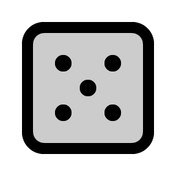 dice five duotone icon