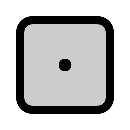 dice one duotone icon
