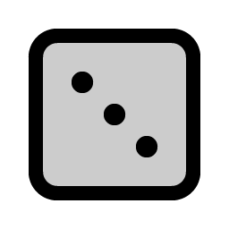 dice three duotone icon