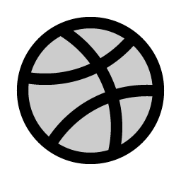 dribbble logo duotone icon