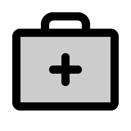 first aid kit duotone icon