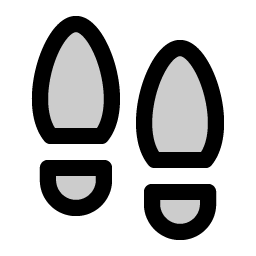 footprints duotone icon