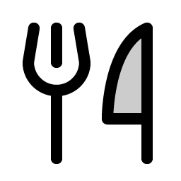 fork knife duotone icon