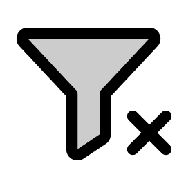 funnel x duotone icon