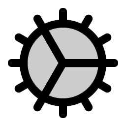 gear fine duotone icon