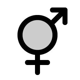 gender intersex duotone icon