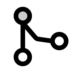 git merge duotone icon