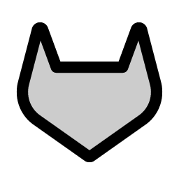 gitlab logo simple duotone icon