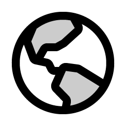 globe hemisphere west duotone icon