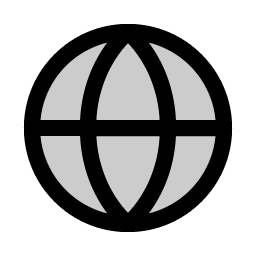 globe simple duotone icon