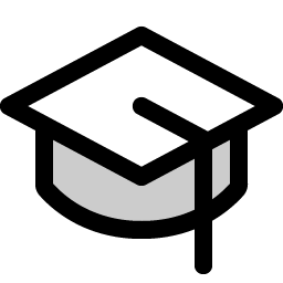 graduation cap duotone icon