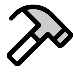 hammer duotone icon