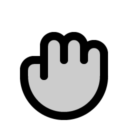 hand grabbing duotone icon