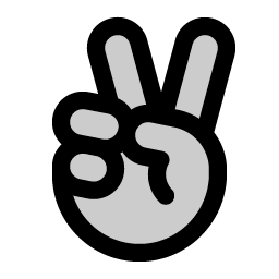 hand peace duotone icon