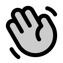 hand waving duotone icon