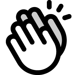 hands clapping duotone icon
