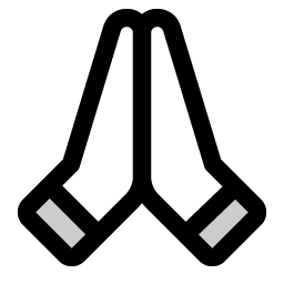 hands praying duotone icon