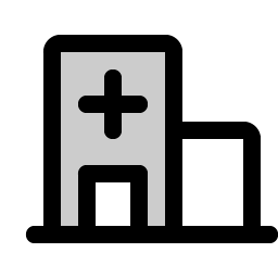 hospital duotone icon