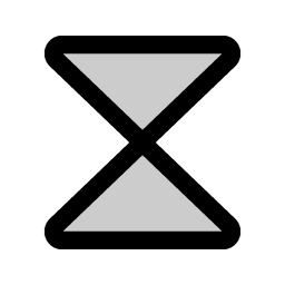 hourglass simple duotone icon