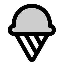 ice cream duotone icon