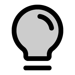 lightbulb duotone icon