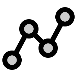 line segments duotone icon