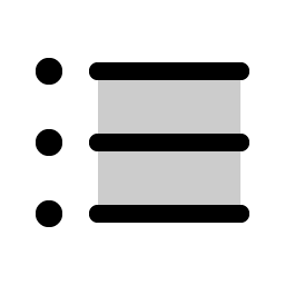 list bullets duotone icon