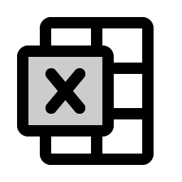 microsoft excel logo duotone icon