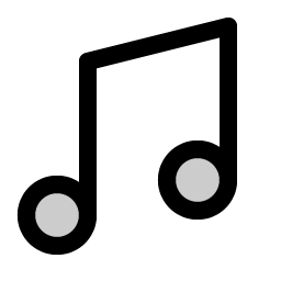 music notes simple duotone icon
