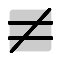 not equals duotone icon